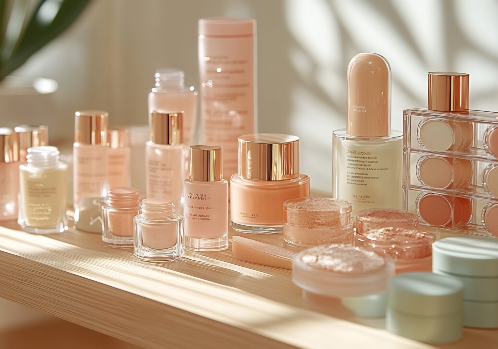 seomsehan-meikeueob-diseupeullei-budeuleoun-paseutel-ton-keulim-eun-bichnaneun-paudeo-ban-ineun-ibsul-balsam-eul-boyeojuneun